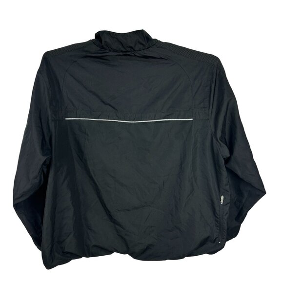 Starter Mens Black 2XL Windbreaker Jacket Zipper Pockets & Reflective Accents - Picture 2 of 6